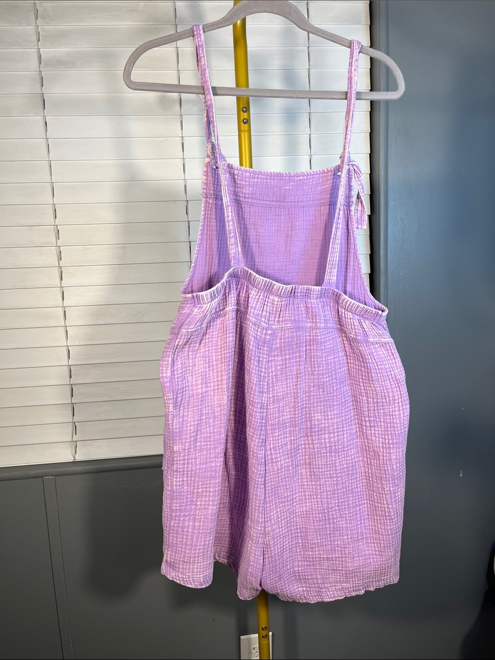 Zenana Outfitters Lilac Gauze Romper with Front Pockets - Picture 3 of 3